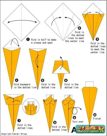 оригами моркови