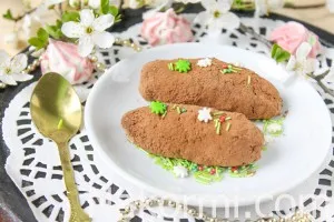 Cake „burgonya” a keksz morzsákat recept egy fotó