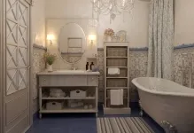 tavan fals în baie cu agățat în baie dulap, foto, cu ventilație lor mâini