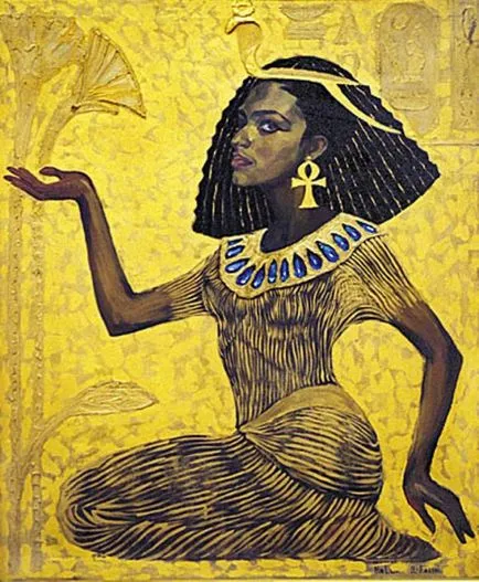 Nefertiti szép és kecses macska A festmények a művész gallok Abdel Fattah - Fair Masters