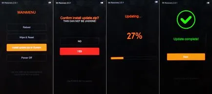 Фърмуерът Устройство Xiaomi чрез режим на възстановяване (възстановяване)