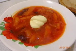 Рецепта - Пилешка супа с пържени спагети със снимка