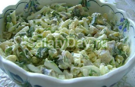Salata Hen pestrițe - poate fi o reteta consistent oaspeții hranei pentru animale și surpriza cu fotografii și video