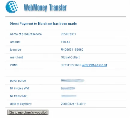 Skype WebMoney - fizetési megbízás