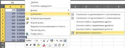 Adatrendezés véletlenszerűen egy oszlopban a Microsoft Excel