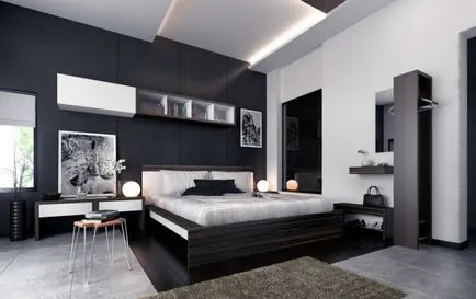 Черен или бял тавани в спалнята