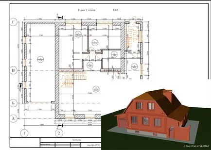 A rajz a tető terv, tető terv lakás dwg letöltés