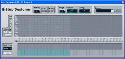 Step divatházak az aktuális minta sequencer - tanulságok Cubase