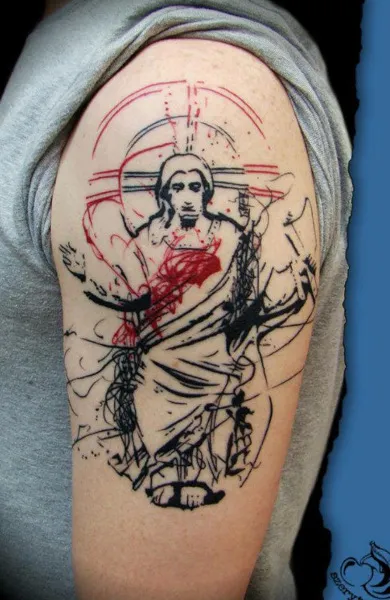 Tatuaj Iisus Hristos - ceea ce înseamnă schițe tatuaj și fotografii