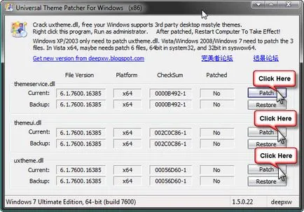 Universalthemepatcher Windows 7 (x86, x64) hun-eng - Desktop