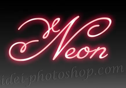 de tutoriale Photoshop - semn de neon