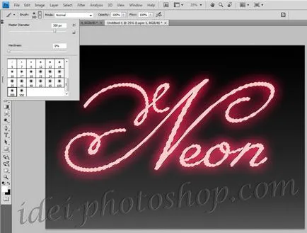 de tutoriale Photoshop - semn de neon