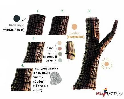 lectii de pictura - cum să atragă copaci