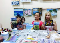Kimenő mester osztály festmény gouache (festés) a gyermekek számára, kreatív stúdió „színek”