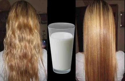 Îndreptarea părului folosind lapte