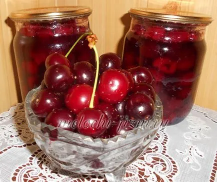 Cherry в собствен сок без семки - прибиране зимата - готвене - малките неща в живота