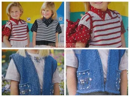 scheme de Vest Knit, și pas cu pas ateliere