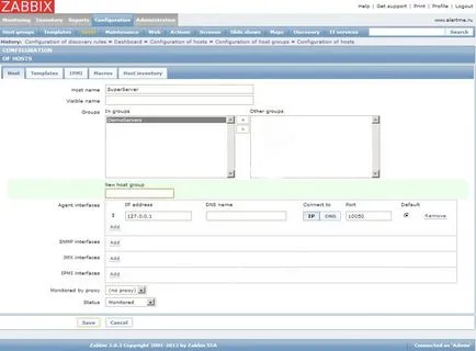 Zabbix - hálózati használat-ellenőrzési és internetes csatorna - voip-lab