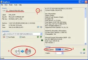 Discuri de înregistrare xgd3 folosind ImgBurn 2