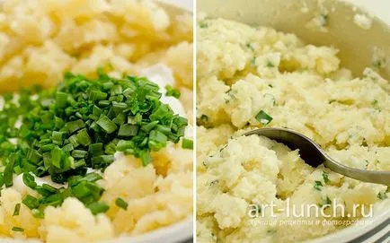 Sült töltött burgonya sajttal és szalonnával - lépésről lépésre recept fotók