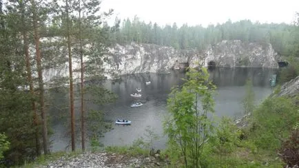 Свободно време в Карелия през лятото на 2015 г. Ruskeala водопади и мрамор каньон