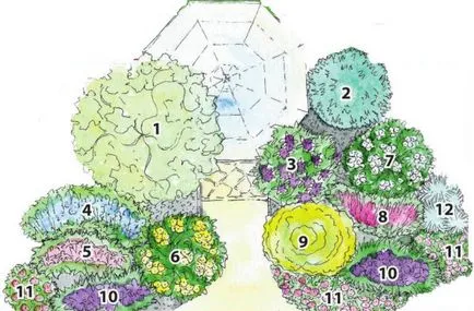 Virág mellett a pavilonban - menedéket a nyugalom és inspiráció