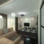 Cameră de design living sufragerie bucatarie sala de mese interior, studio de bucătărie, combinat cu o sală de mese, living