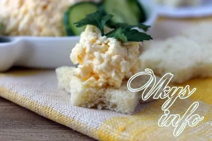 Zsidó saláta sajttal és fokhagymás - recept fotókkal