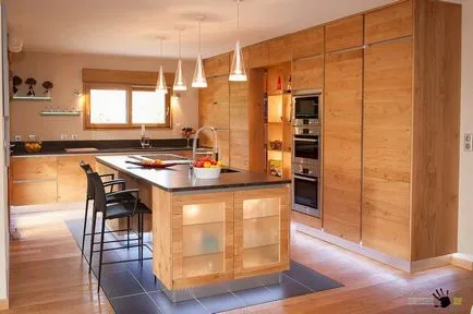 L-alakú konyha elrendezése 35 tervezési ötletek egy fotón