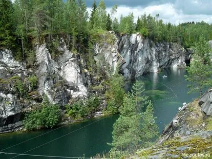 Mountain Park Ruskeala Ruskeala vízesések és hogyan juthatunk el oda, hogy mit lát