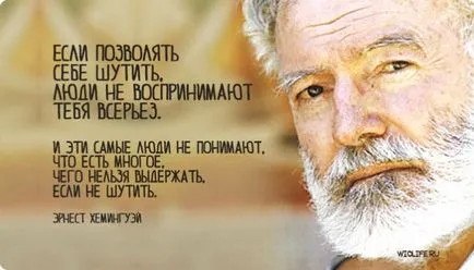 Érdekes tények az élet Ernest Hemingway