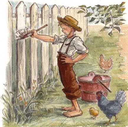 Ilustrații germaniu Mazurina „Timur și echipa sa“ și „Aventurile lui Tom Sawyer“