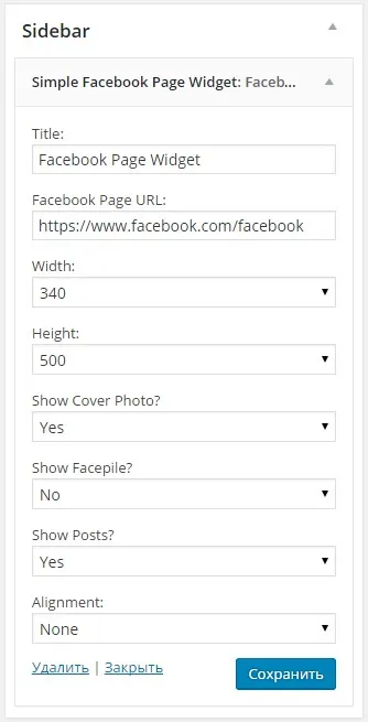 Hogyan adjunk facebook oldal facebook WordPress honlap tetején