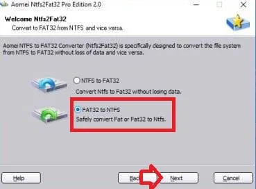 Cum se convertesc la FAT32 NTFS fără ferestre de pierdere de date, în timpul săptămânii de suport tehnic