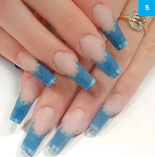 Nail Design în stil grecesc pentru unghii pătrate