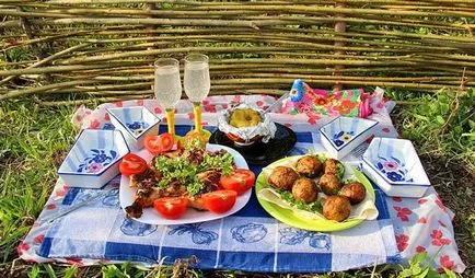 Cum de a găti un picnic delicios în natură - un simplu pas cu pas foto-reteta de pui