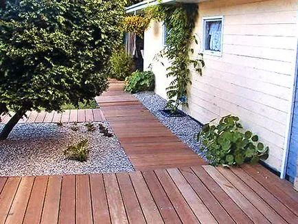 Как да се направи път градина, изработен от лиственица - дървен материал от сибирска лиственица
