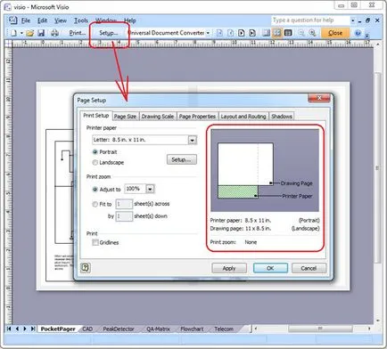 Как да се поддържа Visio файл в PDF формат - Universal Document Converter