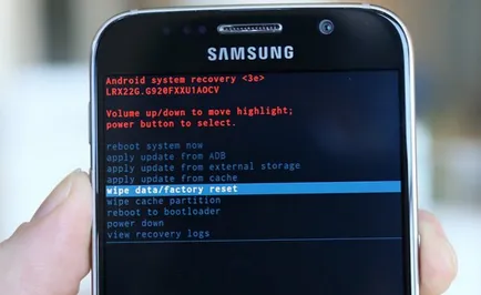 Hogyan kell elvégezni a hard reset a Samsung Galaxy S6