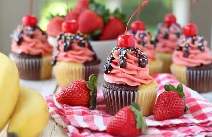 Cupcakes recept fotókkal lépésről lépésre, a nagy felfedezés a nyaralás