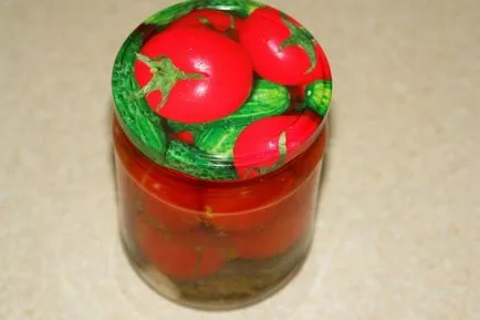 Conserve de rosii - tomate, cum ar fi conserve pentru iarnă în bănci, un pas cu pas reteta