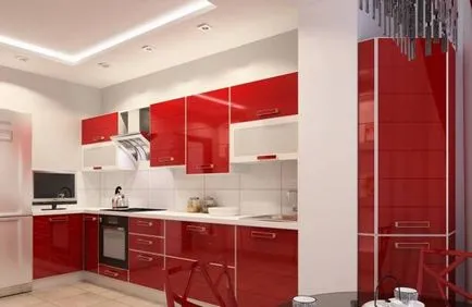 Roșu-alb bucătărie (50 poze) - alegerea de culori, idei