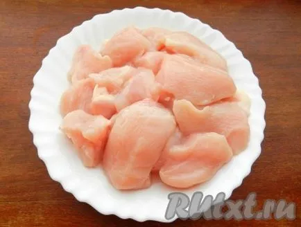 Пилешко филе с тиквички - рецепта със снимки