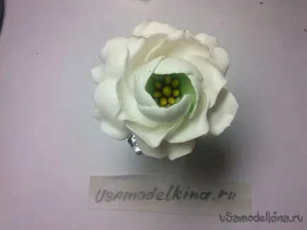 Eustoma din plastic (turnare și asamblare de decorare)