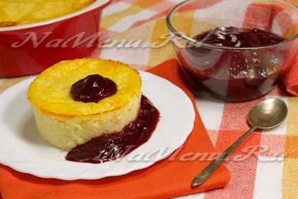 Búzadara puding cseresznye lekvár recept fotók