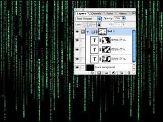 Matrix szöveg a mátrixban a Photoshop tutorial, hozzon létre egy mátrix