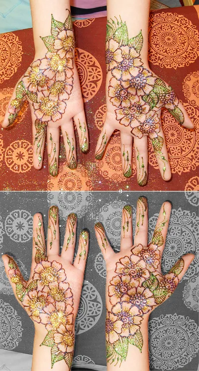 Mehndi, henna rajzok