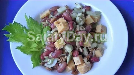 salata de carne pe masă festivă - una dintre cele mai populare reteta de bijuterii cu fotografii și video