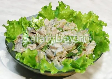 salata de carne pe masă festivă - una dintre cele mai populare reteta de bijuterii cu fotografii și video