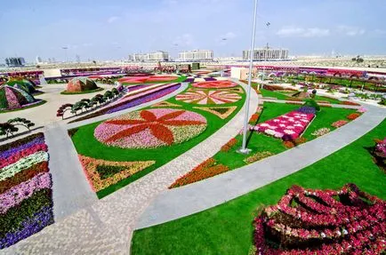 Oázis a sivatagban - virág park Dubai